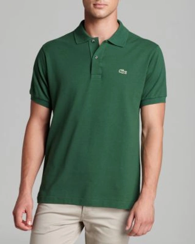 Shop Lacoste Short Sleeve Pique Polo Shirt - Classic Fit In Appalachian Green