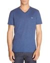 Lacoste Classic Pima Cotton V-neck Tee In Anchor Chine Blue