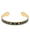 GUCCI 18K Yellow Gold Blue and Black Icon Blooms Bangle,YBA482016001017