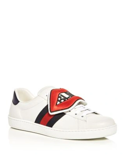 Shop Gucci Ace Lace Up Sneaker With Removable Patches In White
