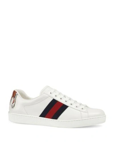 Shop Gucci New Ace Lace Up Sneakers In White