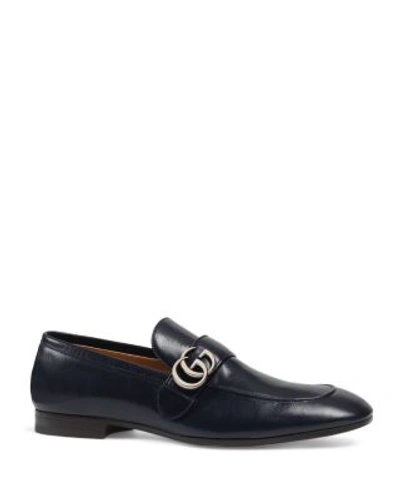 Shop Gucci Donnie Loafers In Blue