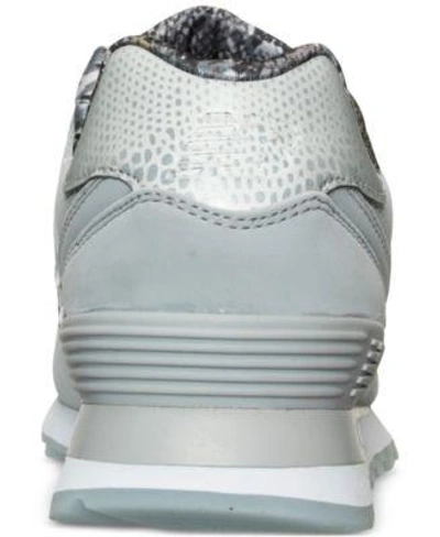 Shop New Balance Women's 574 Luxe Reptile Casual Sneakers From Finish Line In Silver Mink