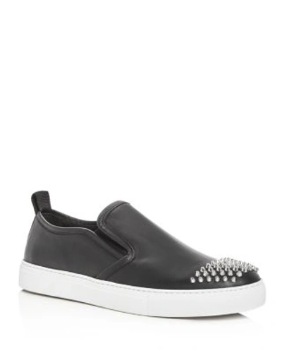 Shop Mcq By Alexander Mcqueen Mcq Alexander Mcqueen Men's Chris Studded Leather Slip-on Sneakers In Black