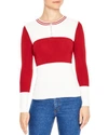 SANDRO FIONA COLOR-BLOCK SWEATER,S2077H