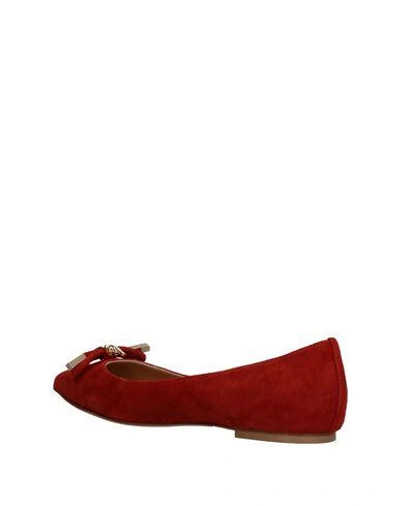 Shop Dsquared2 Ballet Flats In Brick Red