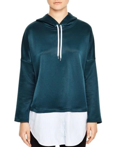 Sandro Bastien Hooded Sweatshirt In Forest Green