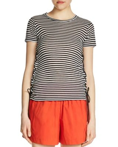 Shop Maje Tasty Lace-up Sailor Tee In Two Tone
