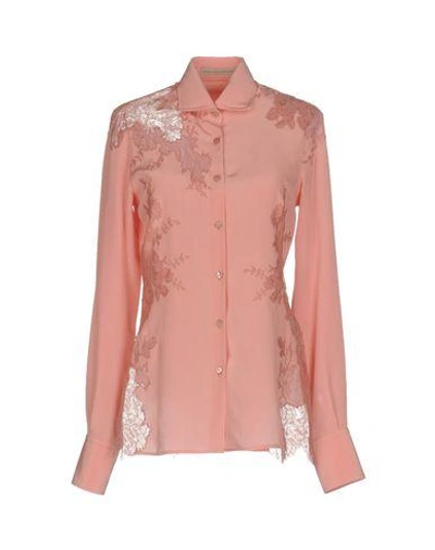 Shop Ermanno Scervino Lace Shirts & Blouses In Pink