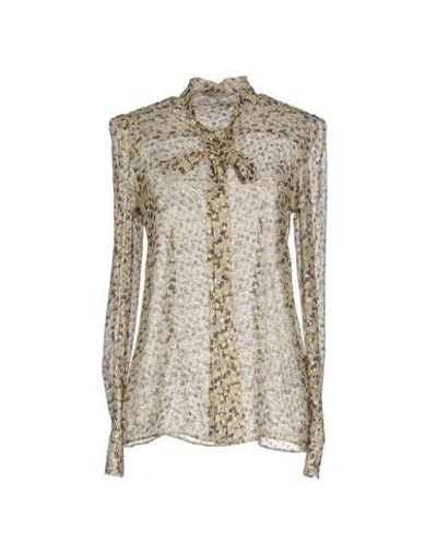 Shop Ermanno Scervino Woman Shirt Beige Size 8 Silk, Polyester