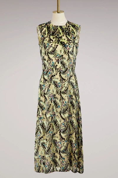 Shop Prada Sleeveless Dress In Smeraldo