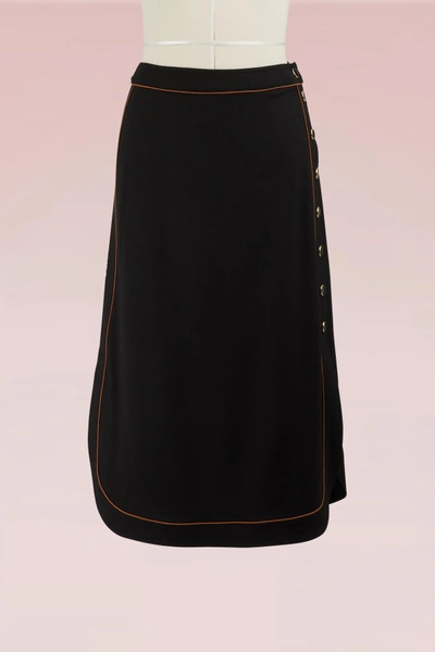 Shop Vanessa Seward Cashmere Elm Skirt In Noir