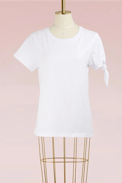 Shop Jw Anderson Knotted Cotton T-shirt In White