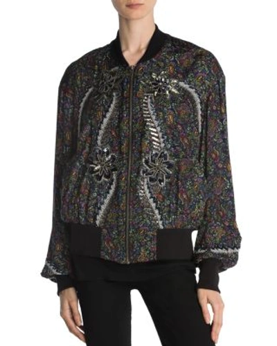 The Kooples Gipsy Embellished Bomber Jacket In Multi