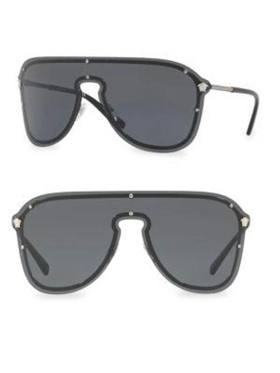 Versace Shield Sunglasses In Silver