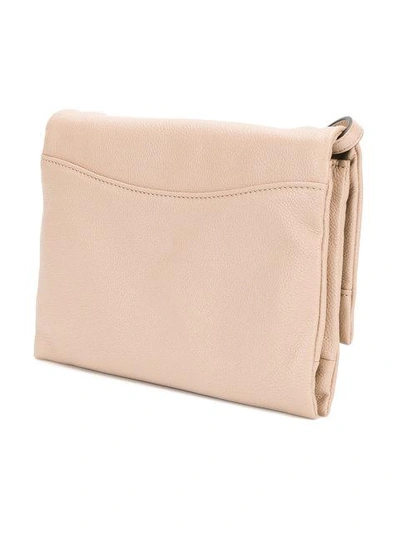 Shop Emporio Armani Flap Shoulder Bag In Neutrals