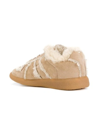 Shop Maison Margiela Replica Shearling Sneakers In 113