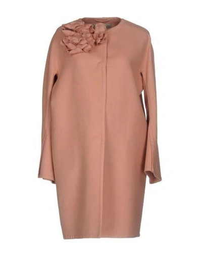 Shop Ermanno Scervino Coat In Pink