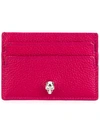 Alexander Mcqueen Skull Cardholder In Pink