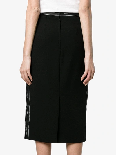 Shop Dolce & Gabbana Logo Band Pencil Skirt In Black