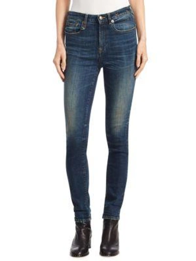 Shop R13 Kate High-rise Skinny Jeans In Dark Vintage