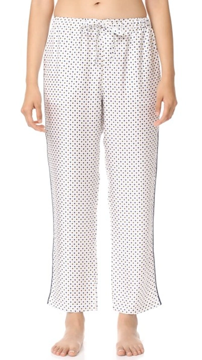 Sleepy Jones Silk Marina Pajama Pants In Cream