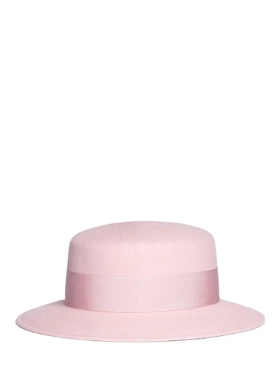 Shop Borsalino 'alessandria' Rabbit Furfelt Boater Hat