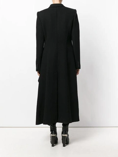 Shop Alexander Mcqueen Cashmere Double Breasted Coat In Black