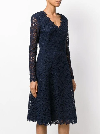 Shop Ermanno Scervino Lace Dress - Blue