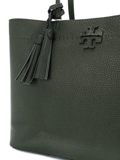 Shop Tory Burch Mcgraw Tote In Green