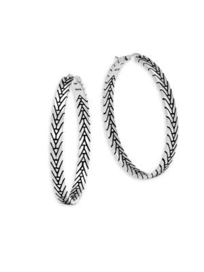 Shop John Hardy Modern Chain Silver Medium Hoop Earrings