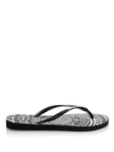 Shop Havaianas Slim Mandala Flip Flops In Black White