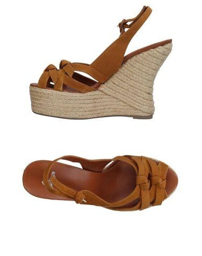 Shop Castaã±er Sandals In Camel