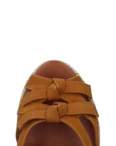 Shop Castaã±er Sandals In Camel