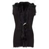 GIUSEPPE ZANOTTI GIUSEPPE ZANOTTI - BLACK SHEARLING VEST RUBY,IRD700800204