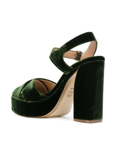 Shop Tory Burch Loretta Platform Sandals In Green