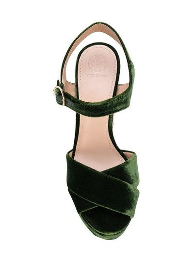 Shop Tory Burch Loretta Platform Sandals In Green