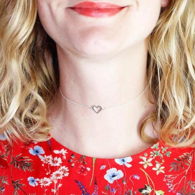 Gucci Heart Chocker Necklace Silver