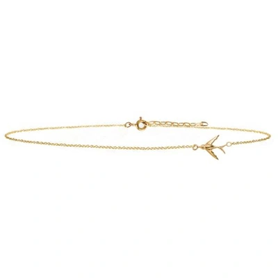 Gucci Swallow Choker Necklace Gold Vermeil