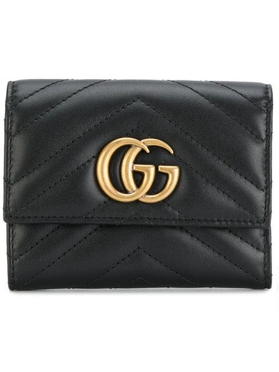 Gucci Gg Marmont Black Leather Wallet