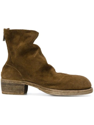Shop Guidi Ankle Length Boots In Brown