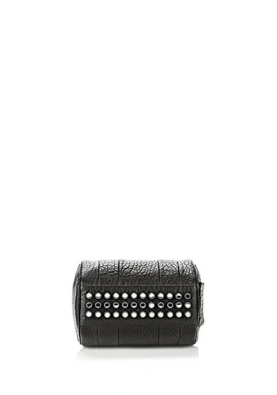 Shop Alexander Wang Mini Rockie In Pebbled Black With Rhodium