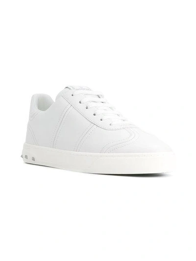 Shop Valentino Garavani Rockstud Sneakers - White