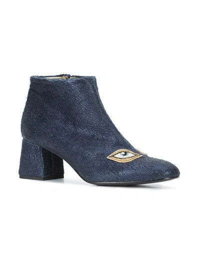 Shop Figue Beaded Eyes Boots  In Blue