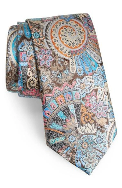 Shop Ermenegildo Zegna Quindici Paisley Silk Tie In Brown