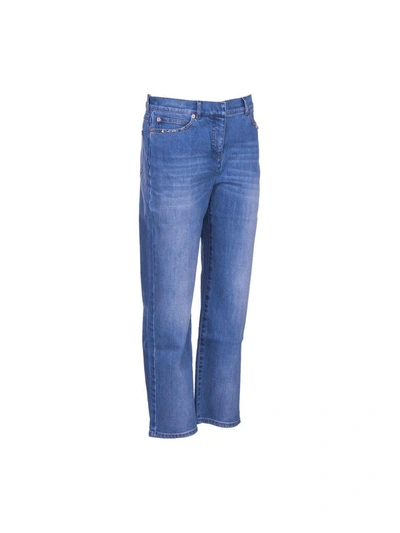 Shop Valentino Studs Jeans In Light Blue