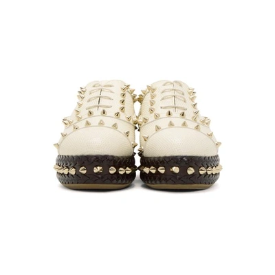 Shop Charlotte Olympia Ivory Studded Hoxton Oxfords