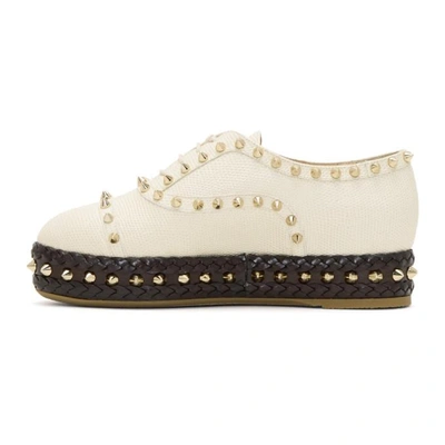 Charlotte Olympia Ivory Studded Hoxton Oxfords In White | ModeSens