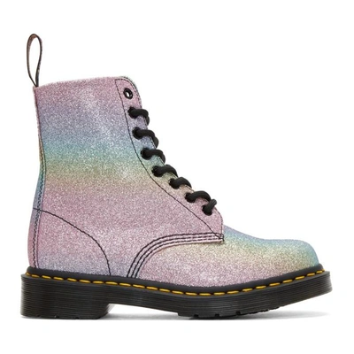 Shop Dr. Martens' Multicolor Pascal Rainbow Glitter Boots