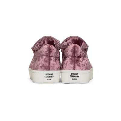 Shop Opening Ceremony Pink Velvet Didi Ruffle Sneakers